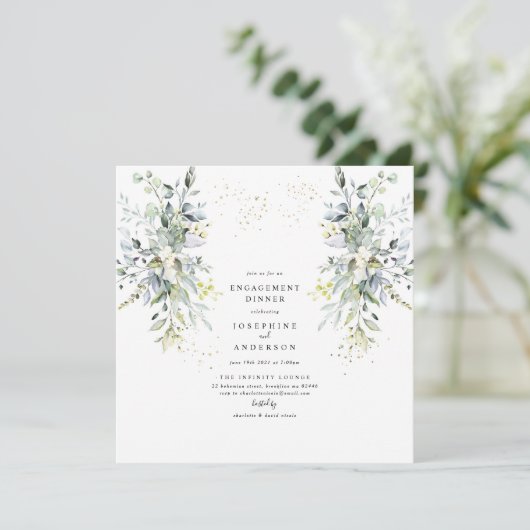 Eucalyptus Verloving - Binnenuitnodiging Kaart (Staand voorkant)