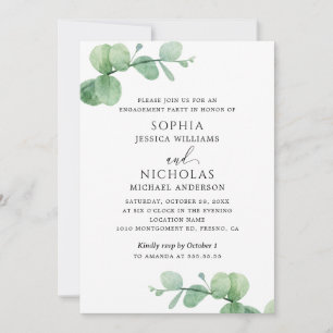 Eucalyptus Verloving Feest   Buiten Groen Kaart