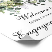 Eucalyptus Verloving Welkomstteken Poster (Hoek)