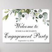 Eucalyptus Verloving Welkomstteken Poster (Voorkant)