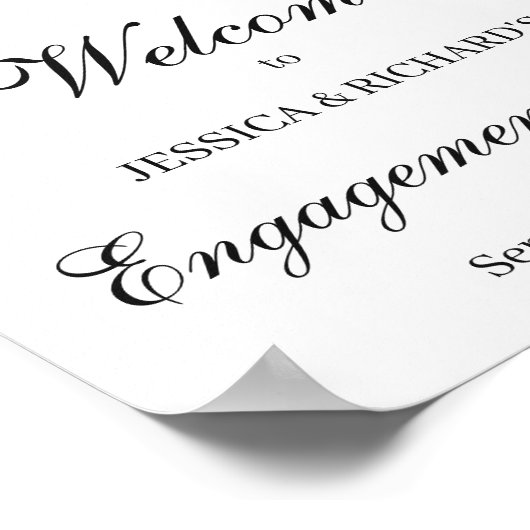 Eucalyptus Verloving Welkomstteken Poster (Hoek)