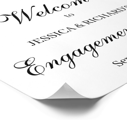 Eucalyptus Verloving Welkomstteken Poster (Hoek)