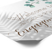 Eucalyptus Verloving Welkomstteken Poster (Hoek)