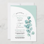 Eucalyptus verlovingsfeest koppels Douchebladeren Kaart (Voorkant)