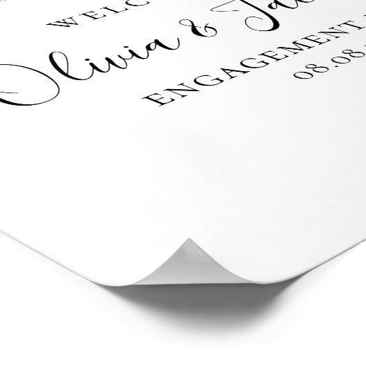 Eucalyptus verlovingsfeest welkomstbord poster (Hoek)