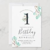 Eucalyptus, vers | Greenery Thapest Birthday Kaart (Voorkant)