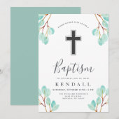 Eucalyptus, vers | Greenery Thaptisme Kaart (Voorkant / Achterkant)