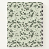 Eucalyptus verse green name elegant script notitieboek (Achterkant)