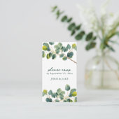 Eucalyptus vertakking qr code bruiloft rvp behuizi informatiekaartje (Staand voorkant)