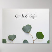 Eucalyptus vertikaal teken poster (Voorkant)