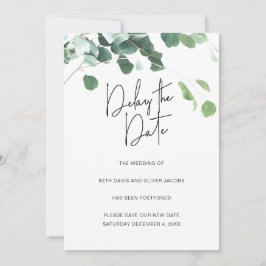 Eucalyptus Vertraging Datum huwelijk uitstellen Aankondiging