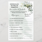 Eucalyptus Vind tweetalige game onder de gasten (Achterkant)