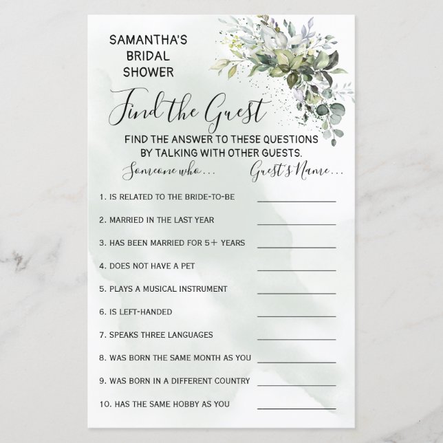 Eucalyptus Vind tweetalige game onder de gasten (Voorkant)