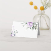 Eucalyptus Violet Bloemen Trouwplaats Kaart Plaatskaartje (Achterkant)