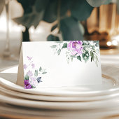 Eucalyptus Violet Bloemen Trouwplaats Kaart Plaatskaartje