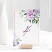 Eucalyptus Violet Bloemen Trouwtafel Nummer Kaart