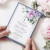 Eucalyptus Violet Flowers bevestiging uitnodiging