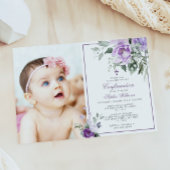 Eucalyptus Violet Flowers Fotomeisje bevestiging Kaart