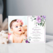 Eucalyptus Violet Flowers Fotomeisje bevestiging Kaart