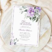 Eucalyptus Violet Flowers Love is in Bloom Shower Kaart