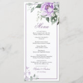 Eucalyptus Violet Flowers Wedding Menu (Voorkant)