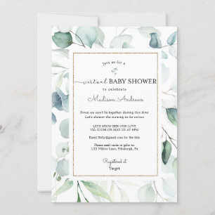 Eucalyptus Virtual Baby shower Kaart