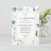 Eucalyptus Virtuele Baby Shower Kaart (Staand voorkant)