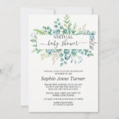 Eucalyptus virtuele Baby shower per post laden Kaart (Voorkant)