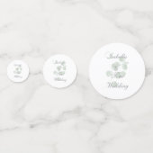 Eucalyptus & Vlinder Botanische Trouwtafel Confetti (Achterkanten)