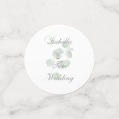Eucalyptus & Vlinder Botanische Trouwtafel Confetti (Kleine voorkant)