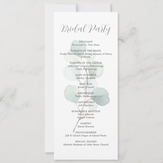 Eucalyptus voor Amy (Achterkant)