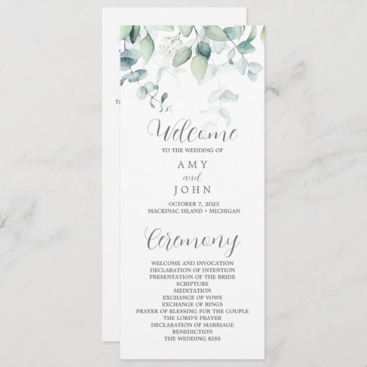 Eucalyptus voor Amy (Voorkant / Achterkant)