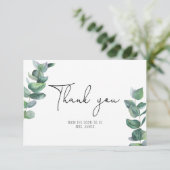 Eucalyptus - Vrijgezellenfeest bedankt je kaart (Staand voorkant)