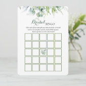 Eucalyptus Vrijgezellenfeest Bingo Kaart (Staand voorkant)