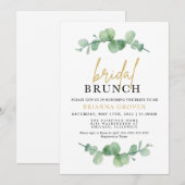 Eucalyptus Vrijgezellenfeest Brunch Uitnodiging (Voorkant / Achterkant)