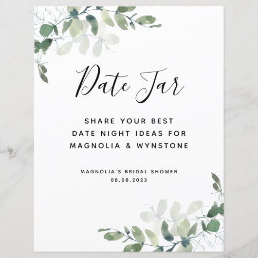 Eucalyptus Vrijgezellenfeest Datum acht tekens (Voorkant)