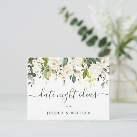 Eucalyptus Vrijgezellenfeest Datum nacht Ideale ka Briefkaart (Staand voorkant)