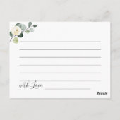 Eucalyptus Vrijgezellenfeest Datum nacht Ideale ka Briefkaart (Achterkant)