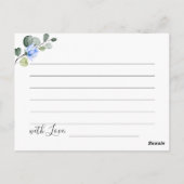 Eucalyptus Vrijgezellenfeest Datum nacht Ideale ka Briefkaart (Achterkant)