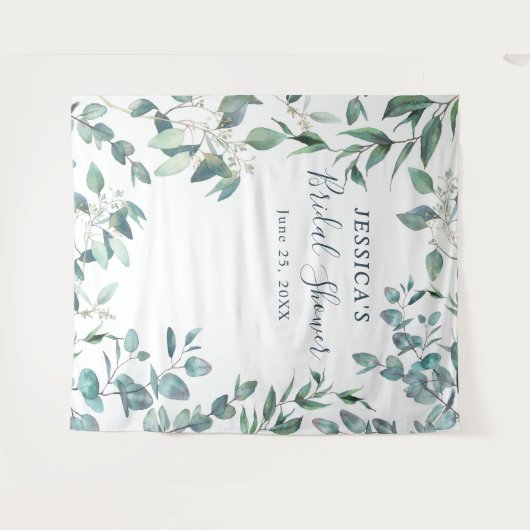 Eucalyptus Vrijgezellenfeest Foto Booth Backdrop Wandkleed (Voorkant (horizontaal))