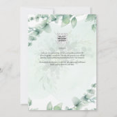 Eucalyptus VRIJGEZELLENFEEST Greenery Gold QR Code Kaart (Achterkant)