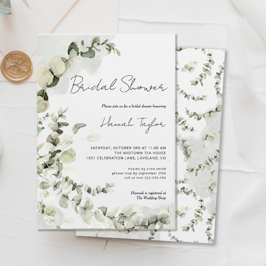 Eucalyptus Vrijgezellenfeest Greenery Invitation Kaart