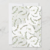 Eucalyptus Vrijgezellenfeest Greenery Invitation Kaart (Achterkant)