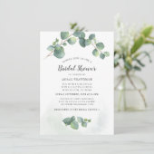 Eucalyptus Vrijgezellenfeest Greenery Succulent Kaart (Staand voorkant)