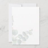 Eucalyptus Vrijgezellenfeest Greenery Succulent Kaart (Achterkant)