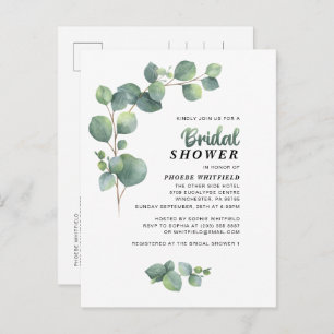 Eucalyptus Vrijgezellenfeest Greenery Succulent Uitnodiging Briefkaart