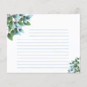 Eucalyptus Vrijgezellenfeest met ontvangstkaart Flyer (Achterkant)