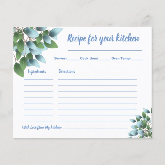 Eucalyptus Vrijgezellenfeest met ontvangstkaart Flyer (Voorkant)