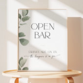 Eucalyptus Vrijgezellenfeest Open Bar Drinken zijn Reclamebord Met Voetstuk