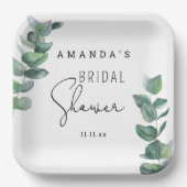 Eucalyptus - vrijgezellenfeest papieren bordje (Voorkant)